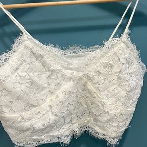 White lace bralette